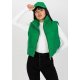 Vesta dama matlasata scurta, verde, cu guler inalt, Sindee Vesta dama matlasata scurta, verde, cu guler inalt, Sindee 2 - jojofashion.ro