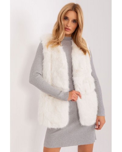 Vesta dama midi, din blana eco, alba, Sacha4 Veste dama, Vesta dama midi, din blana eco, alba, Sacha4 - jojofashion.ro