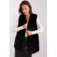 Vesta dama midi, din blana eco, neagra, Sacha Vesta dama midi, din blana eco, neagra, Sacha 2 - jojofashion.ro