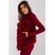 Vesta dama midi, din blana eco, rosie, asimetrica, Odette Vesta dama midi, din blana eco, rosie, asimetrica, Odette 3 - jojofashion.ro