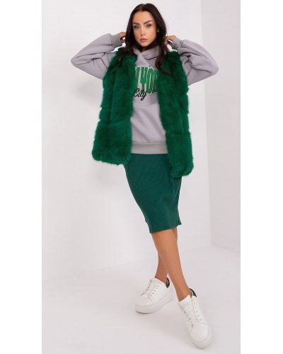 Vesta dama midi, din blana eco, verde, Sacha1 Veste dama, Vesta dama midi, din blana eco, verde, Sacha1 - jojofashion.ro