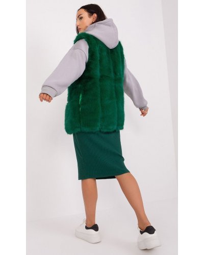 Vesta dama midi, din blana eco, verde, Sacha1 Veste dama, Vesta dama midi, din blana eco, verde, Sacha1 - jojofashion.ro