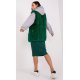 Vesta dama midi, din blana eco, verde, Sacha1 Vesta dama midi, din blana eco, verde, Sacha1 3 - jojofashion.ro