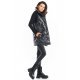 Vesta dama midi matlasata, neagra, lucioasa, cu guler inalt, Gwen Vesta dama midi matlasata, neagra, lucioasa, cu guler inalt, Gwen 3 - jojofashion.ro