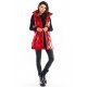Vesta dama midi matlasata, rosie, lucioasa, cu guler inalt, Gwen 4 - jojofashion.ro