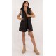 Vesta dama neagra matlasata, midi, cu gluga, Shania2 Vesta dama neagra matlasata, midi, cu gluga, Shania2 2 - jojofashion.ro
