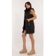 Vesta dama neagra matlasata, midi, cu gluga, Shania2 Vesta dama neagra matlasata, midi, cu gluga, Shania2 3 - jojofashion.ro