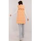 Vesta dama orange matlasata, midi, cu gluga, Shania1 Vesta dama orange matlasata, midi, cu gluga, Shania1 4 - jojofashion.ro