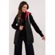 Vesta dama rosie cu doua fete, midi, din fas, cu gluga, Sayya3 Vesta dama rosie cu doua fete, midi, din fas, cu gluga, Sayya3 3 - jojofashion.ro