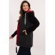 Vesta dama rosie cu doua fete, midi, din fas, cu gluga, Sayya3 Vesta dama rosie cu doua fete, midi, din fas, cu gluga, Sayya3 4 - jojofashion.ro