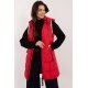 Vesta dama rosie matlasata, midi, cu gluga, Shania3 Vesta dama rosie matlasata, midi, cu gluga, Shania3 2 - jojofashion.ro