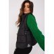 Vesta dama scurta, neagra, cu buzunare si guler inalt, Sonya Vesta dama scurta, neagra, cu buzunare si guler inalt, Sonya 3 - jojofashion.ro