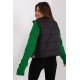 Vesta dama scurta, neagra, cu buzunare si guler inalt, Sonya Vesta dama scurta, neagra, cu buzunare si guler inalt, Sonya 4 - jojofashion.ro