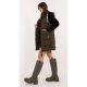 Vesta dama kaki matlasata, midi, cu gluga, Shania4 Vesta dama kaki matlasata, midi, cu gluga, Shania4 3 - jojofashion.ro