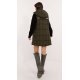 Vesta dama kaki matlasata, midi, cu gluga, Shania4 Vesta dama kaki matlasata, midi, cu gluga, Shania4 4 - jojofashion.ro
