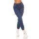 Blugi dama cargo albastri din bumbac mulati cu talia inalta Dollys Blugi dama cargo albastri din bumbac mulati cu talia inalta Dollys 2 - jojofashion.ro