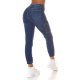 Blugi dama cargo albastri din bumbac mulati cu talia inalta Dollys Blugi dama cargo albastri din bumbac mulati cu talia inalta Dollys 3 - jojofashion.ro