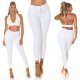 Blugi dama albi, mulati, din bumbac, cu talia inalta, Suhayla 6 - jojofashion.ro