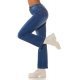 Blugi dama BootCut albastri, denim, Kurama Blugi dama BootCut albastri, denim, Kurama 4 - jojofashion.ro