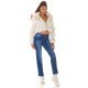 Blugi dama BootCut albastri, denim, Kurama Blugi dama BootCut albastri, denim, Kurama 5 - jojofashion.ro