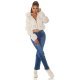 Blugi dama BootCut albastri, denim, Kurama Blugi dama BootCut albastri, denim, Kurama 7 - jojofashion.ro