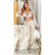 Blugi dama boyfriend, bej, cu aspect de piele, cu talia inalta, Millena 4 - jojofashion.ro