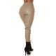 Blugi dama boyfriend, cappuccino, cu aspect de piele, cu talia inalta, Millena 3 - jojofashion.ro