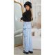 Blugi dama cargo bleu denim, cu talia inalta, Nergis Blugi dama cargo bleu denim, cu talia inalta, Nergis 5 - jojofashion.ro