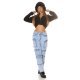 Blugi dama cargo bleu denim, cu talia inalta, Nergis Blugi dama cargo bleu denim, cu talia inalta, Nergis 6 - jojofashion.ro