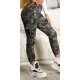 Blugi dama cargo, kaki, army print, din bumbac, Liudmila 7 - jojofashion.ro