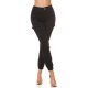 Blugi dama cargo, negri, din bumbac, cu talia inalta, Amy 3 - jojofashion.ro
