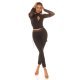 Blugi dama cargo, negri, din bumbac, cu talia inalta, Shontelle 9 - jojofashion.ro