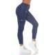 Blugi dama cargo, push up, albastri, bumbac, cu talia inalta, Carlote 2 - jojofashion.ro
