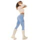 Blugi dama cargo skinny, bleu, bumbac denim, cu talia inalta, Jewel 7 - jojofashion.ro