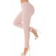 Blugi dama cu doua fete, skinny, roz pudra, din bumbac, Ashelen 3 - jojofashion.ro