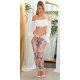 Blugi dama cu doua fete, skinny, roz pudra, din bumbac, Ashelen 5 - jojofashion.ro