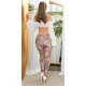 Blugi dama cu doua fete, skinny, roz pudra, din bumbac, Ashelen 6 - jojofashion.ro