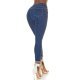 Blugi dama cu push up mulati, albastri, bumbac denim, cu talia inalta, Ruthie 3 - jojofashion.ro