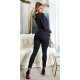 Blugi dama cu push up, negri, din bumbac, cu talia inalta, Anica Blugi dama cu push up, negri, din bumbac, cu talia inalta, Anica 5 - jojofashion.ro