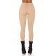 Blugi dama cu push up, skinny, bej, din bumbac, mulati, cu talia inalta, Haley 3 - jojofashion.ro