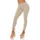 Blugi dama cu push up, skinny, cappuccino, din bumbac, cu talia inalta, Rayya 2 - jojofashion.ro