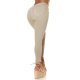 Blugi dama cu push up, skinny, cappuccino, din bumbac, cu talia inalta, Rayya 3 - jojofashion.ro