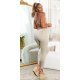 Blugi dama cu push up, skinny, cappuccino, din bumbac, cu talia inalta, Rayya 5 - jojofashion.ro