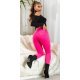 Blugi dama cu push up, skinny, roz fucsia, din bumbac, mulati, cu talia inalta, Haley 5 - jojofashion.ro