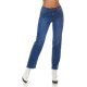 Blugi dama drepti, albastri, denim uzat, cu talia inalta, Biclos 2 - jojofashion.ro