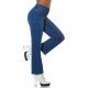 Blugi dama drepti, albastri, denim uzat, cu talia inalta, Biclos 3 - jojofashion.ro