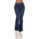Blugi dama evazati, albastri, denim, cu aspect uzat, Rennea Blugi dama evazati, albastri, denim, cu aspect uzat, Rennea 2 - jojofashion.ro