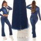 Blugi dama evazati, albastri, denim, cu aspect uzat, Rennea Blugi dama evazati, albastri, denim, cu aspect uzat, Rennea 7 - jojofashion.ro