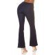 Blugi dama evazati, albastri indigo, bumbac denim, cu talia inalta, Cyndee 3 - jojofashion.ro