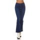 Blugi dama evazati, denim, albastri, bootcut, Helga 2 - jojofashion.ro